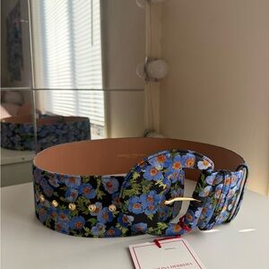 Carolina herrera floral pattern belt